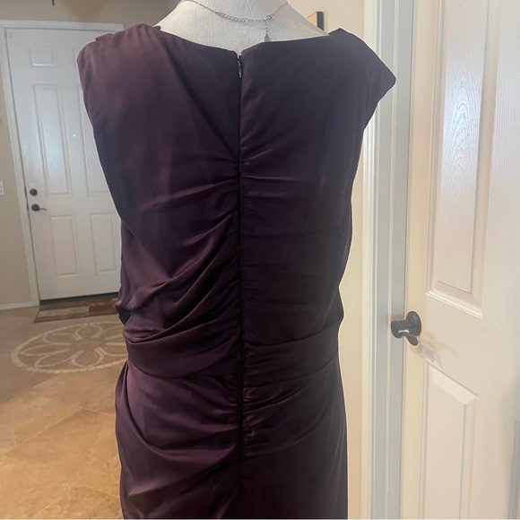 Patra Deep Purple Maxi Dress with Ruched Detail - Picture 7 of 11